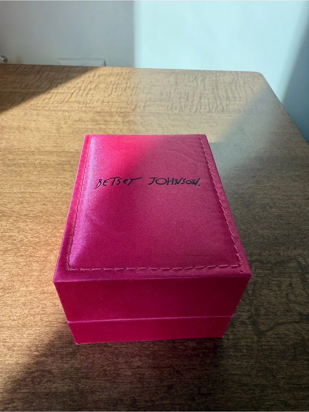 Betsey Johnson Pink Crystal Floral Bezel Watch